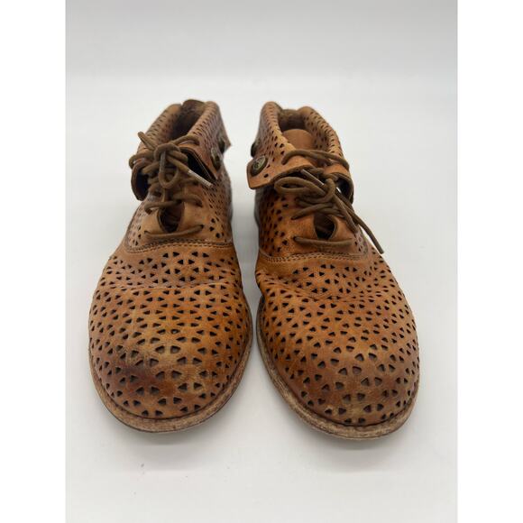 Patricia Nash “Sabrina” Leather Brown Ankle Boots Size - Picture 2 of 7